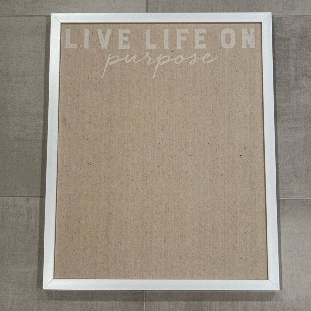 Live Life On Purpose Canvas Pinboard